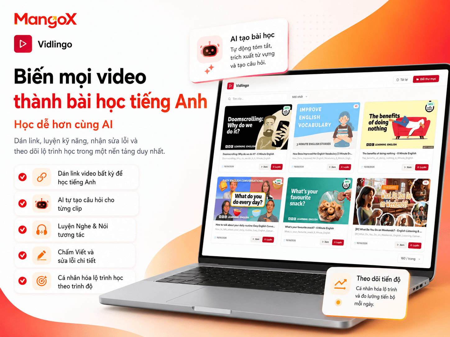 vidlingo — Biến video trên mạng thành bài học ngoại ngữ